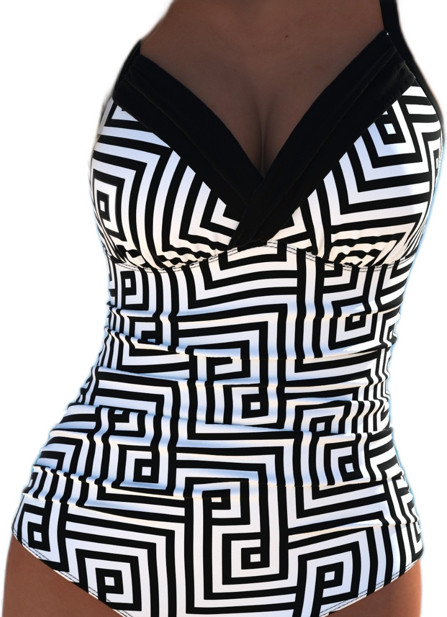 Stylish Printed One-Piece Swimsuit
