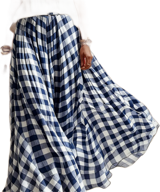 Versatile Retro Plaid Beach Skirt